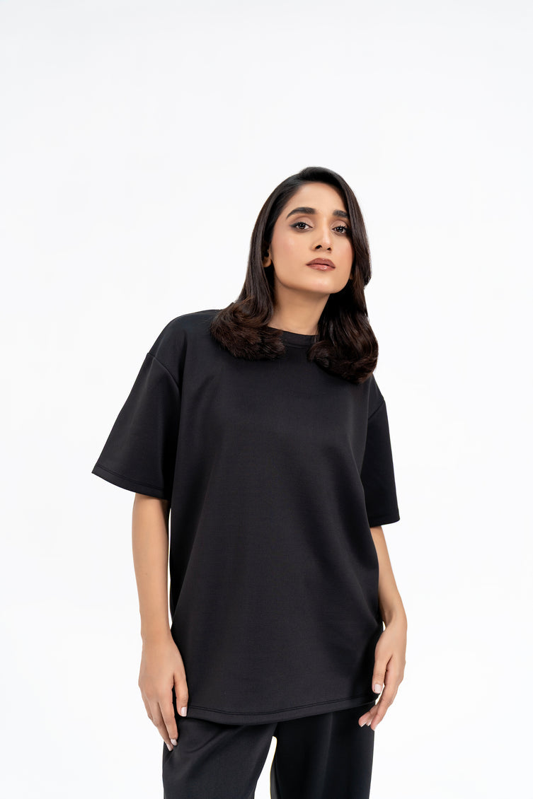 BOX FIT TEE WITH WIDE LEG TROUSERS