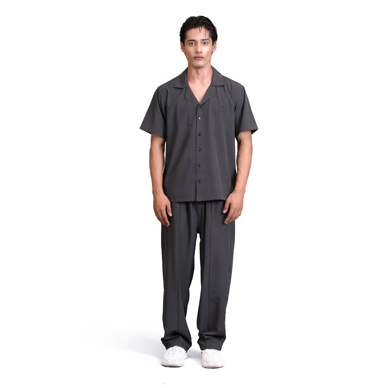 BAGGY FIT RESORT COLLAR COTTON SHIRT