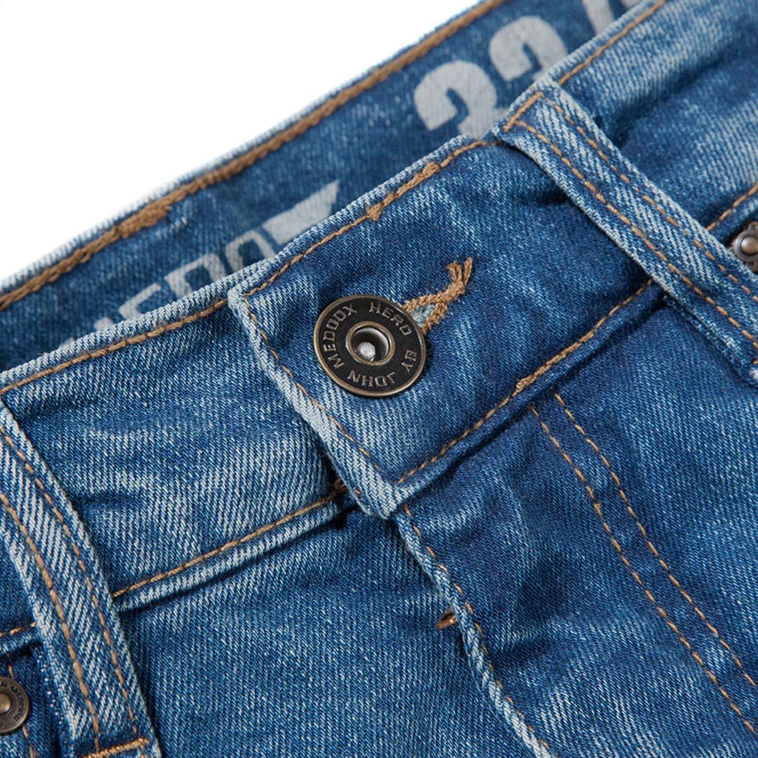 Regular straight stretchable Hero stone blue mens jeans