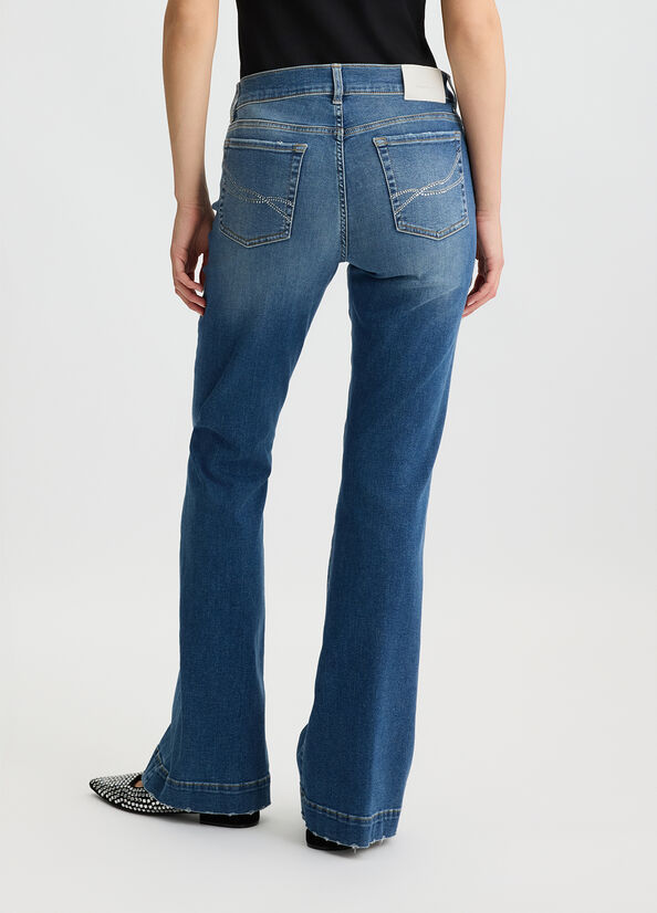 High-rise flared jeans