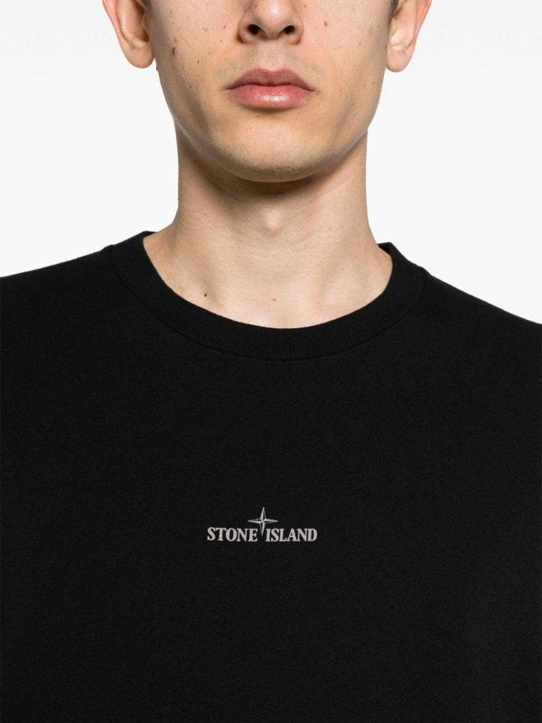 Stone Island Graphic Eight Half-Sleeve T-Shirt - Black