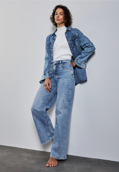 LIGHTBLUE Wide-Leg Jeans For Women