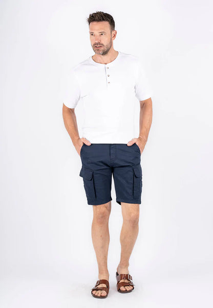 cargo shorts med print I navy