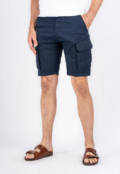 cargo shorts med print I navy