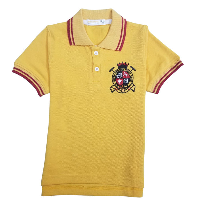 Yellow Color Kids Polo For Boys