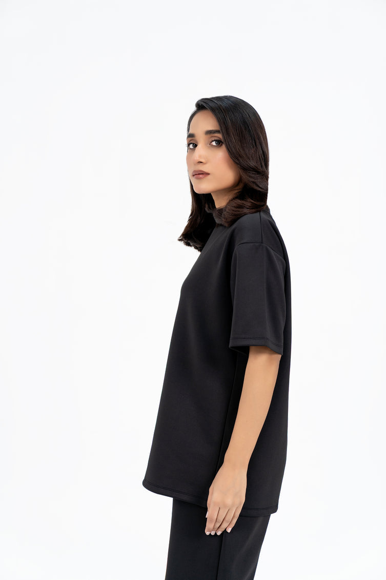 BOX FIT TEE WITH WIDE LEG TROUSERS