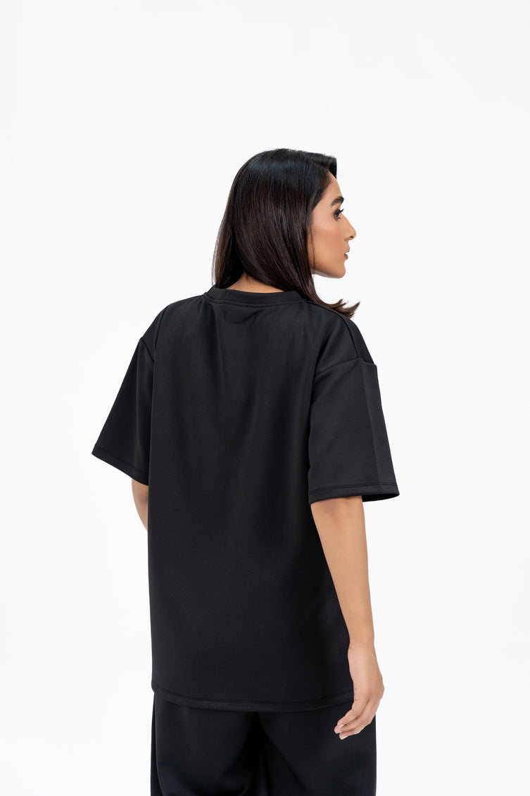 BOX FIT TEE WITH WIDE LEG TROUSERS