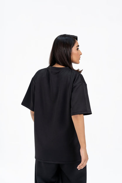 BOX FIT TEE WITH WIDE LEG TROUSERS