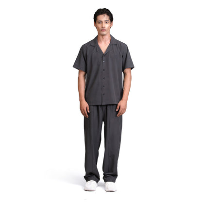 BAGGY FIT RESORT COLLAR COTTON SHIRT