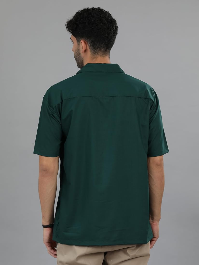 BAGGY FIT RESORT COLLAR COTTON SHIRT