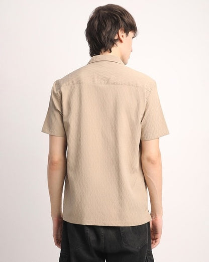 BAGGY FIT RESORT COLLAR COTTON SHIRT