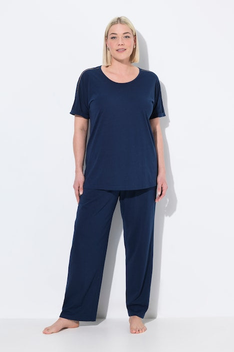 BOX FIT TEE WITH WIDE LEG TROUSERS