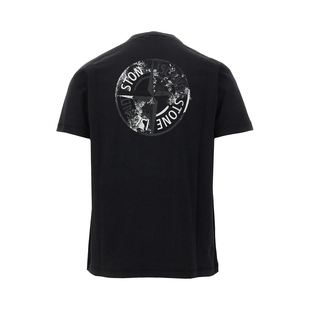 Stone Island Graphic Eight Half-Sleeve T-Shirt - Black