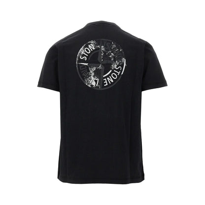 Stone Island Graphic Eight Half-Sleeve T-Shirt - Black