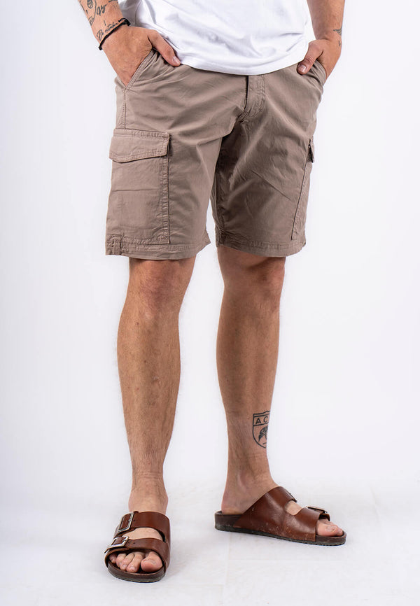 Soft Cotton Shorts in Sand Colour