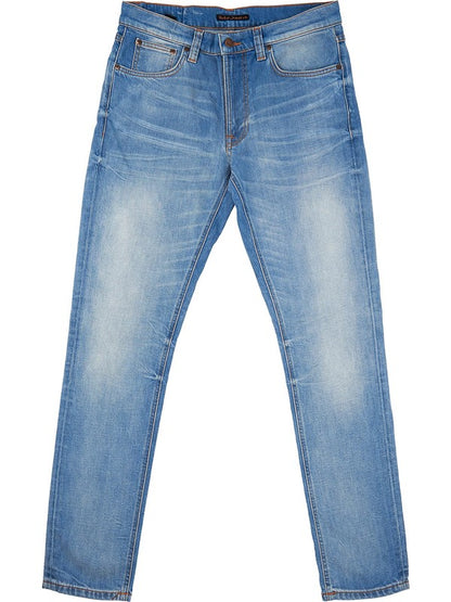 Washed jeans with slim fit in stretch denim