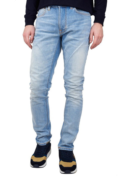 Washed jeans with slim fit in stretch denim