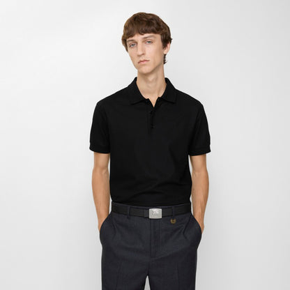 Cotton Polo Shirt Black