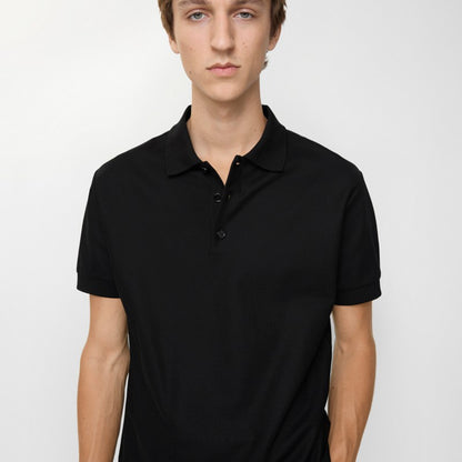 Cotton Polo Shirt Black