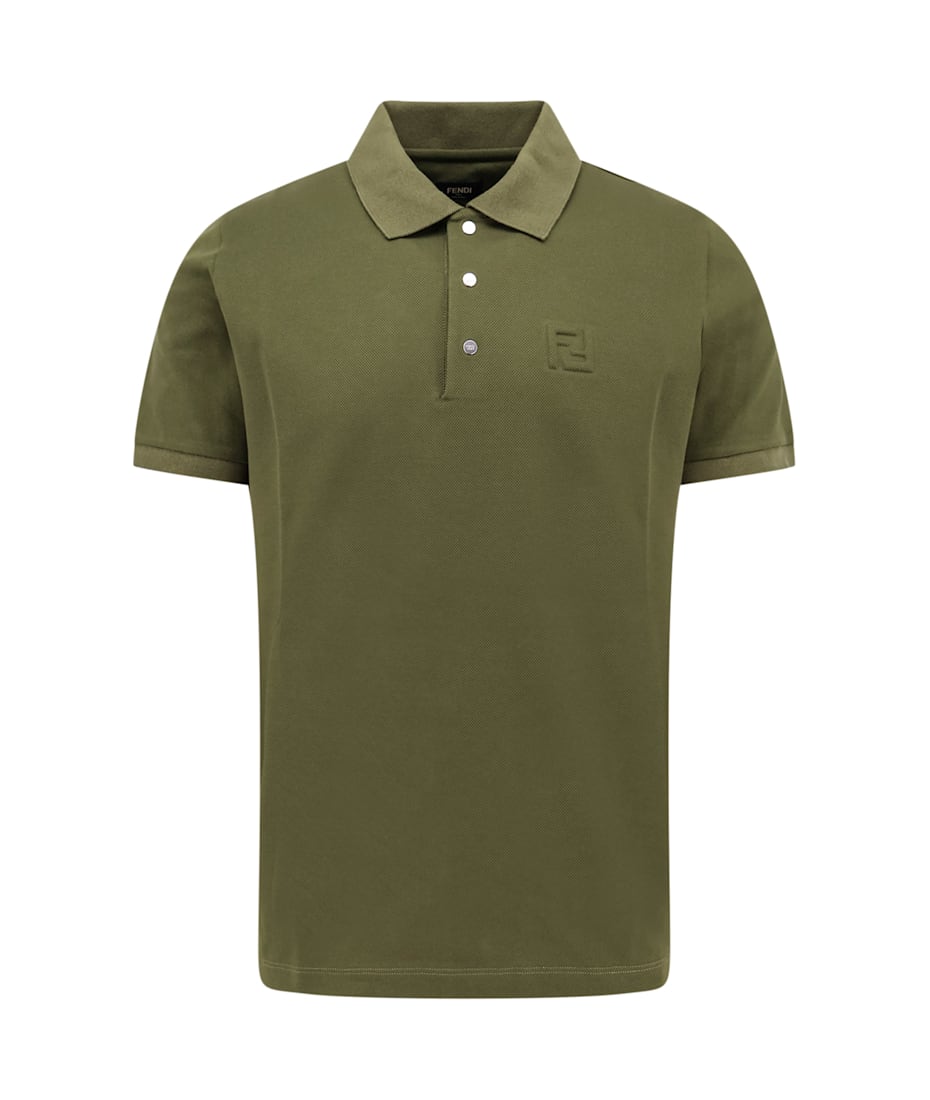 Olive Green Cotton Polo Shirt