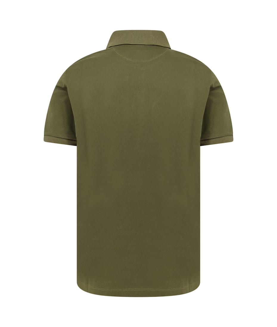 Olive Green Cotton Polo Shirt