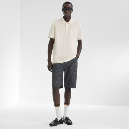 Cream Cotton polo shirt
