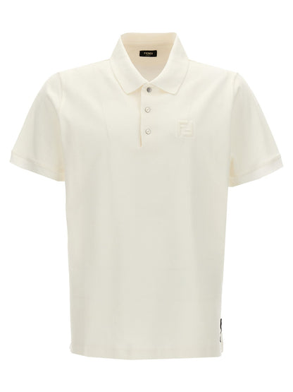 Cream Cotton polo shirt