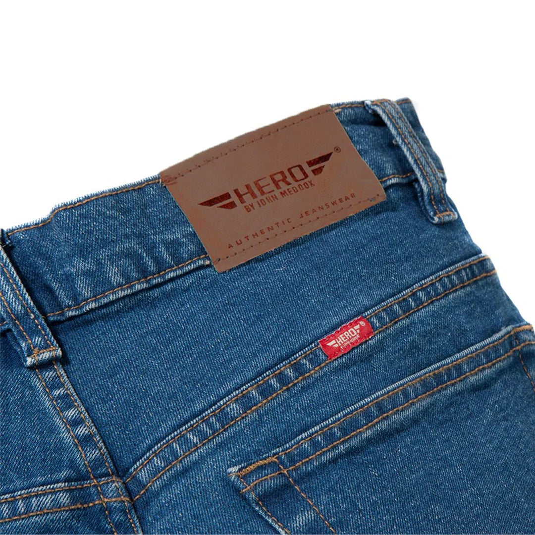 Regular straight stretchable Hero stone blue mens jeans