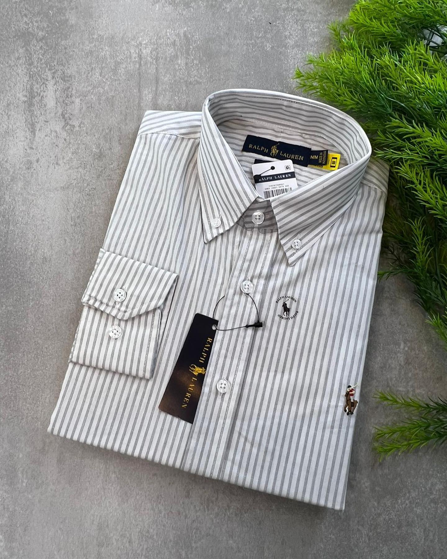 Custom Fit Striped Oxford Shirt