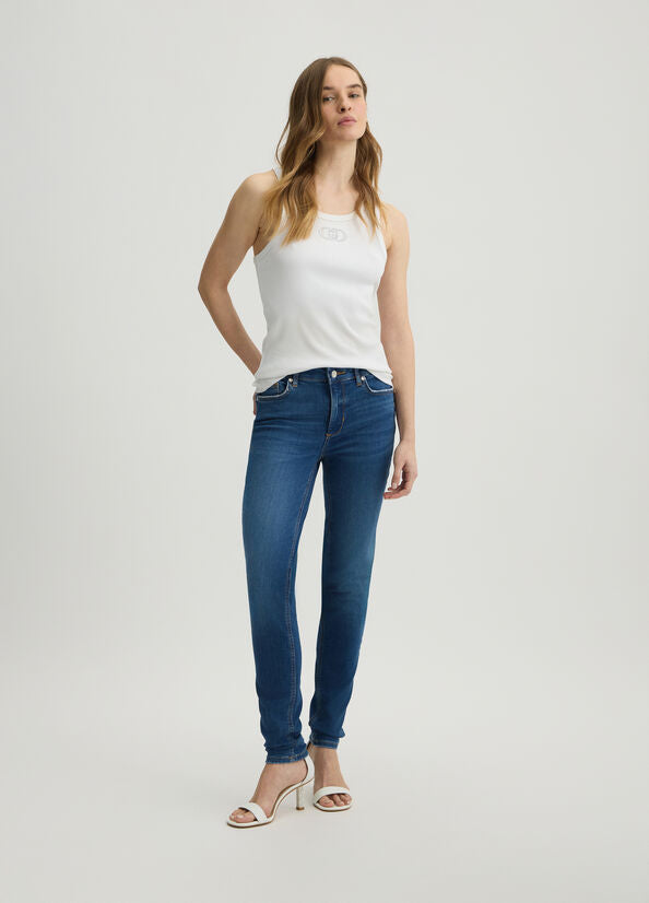 High-rise skinny jeans