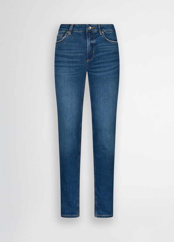 High-rise skinny jeans