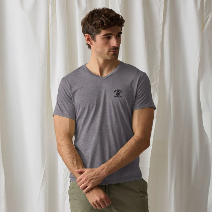 Beverly Hills Men's Polo Club Embroidered V Neck Tee Shirt