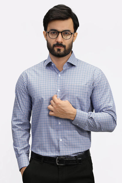 Multicolor Mini-Check Formal Shirt