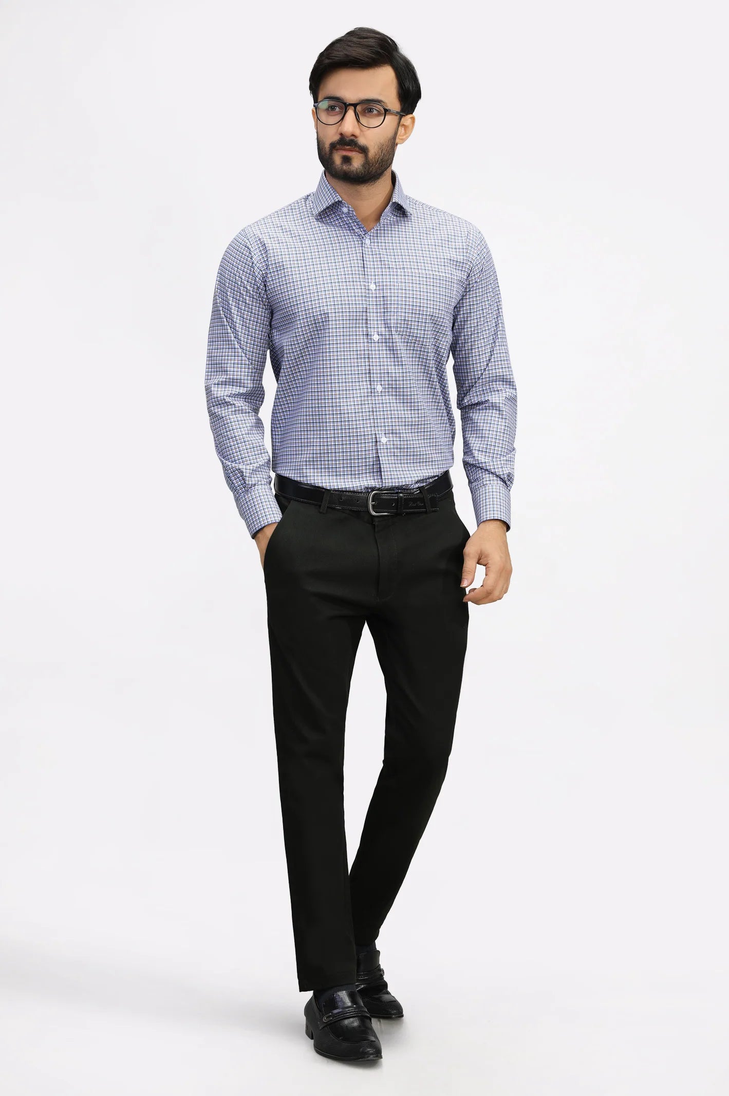 Multicolor Mini-Check Formal Shirt