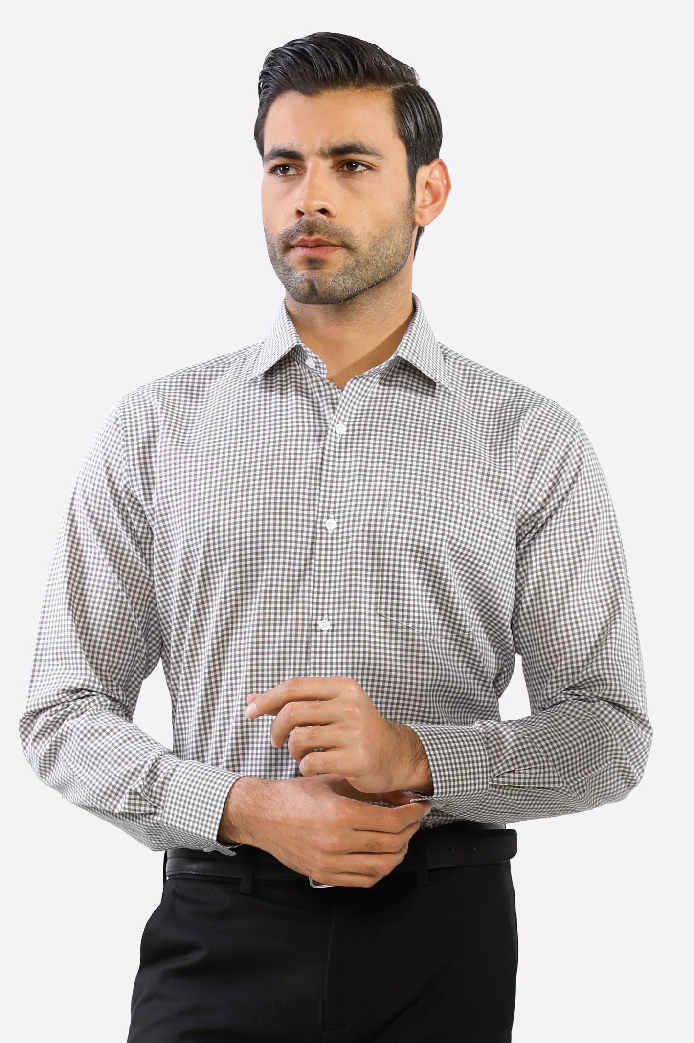 Mini-Check Formal Shirt