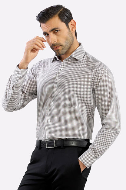 Mini-Check Formal Shirt
