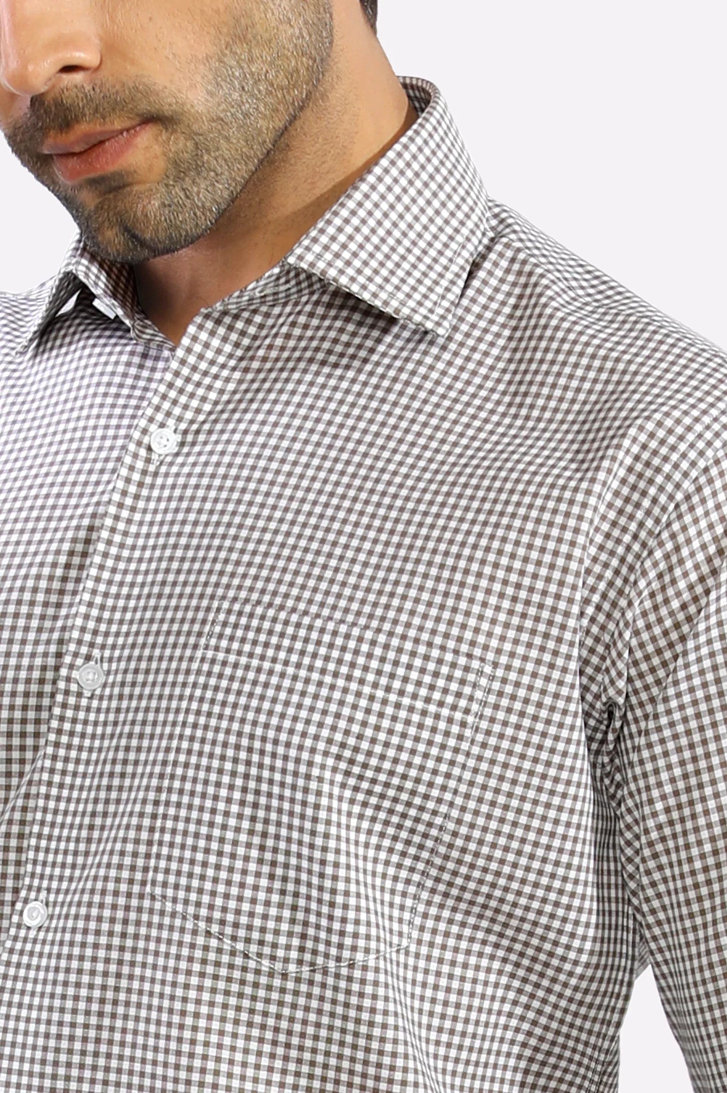 Mini-Check Formal Shirt