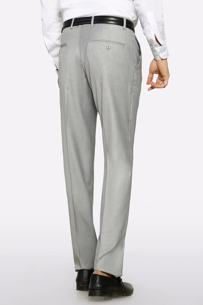 Light Grey Regular Fit Formal Trouser