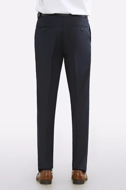 Navy Blue Regular Fit Formal Trouser