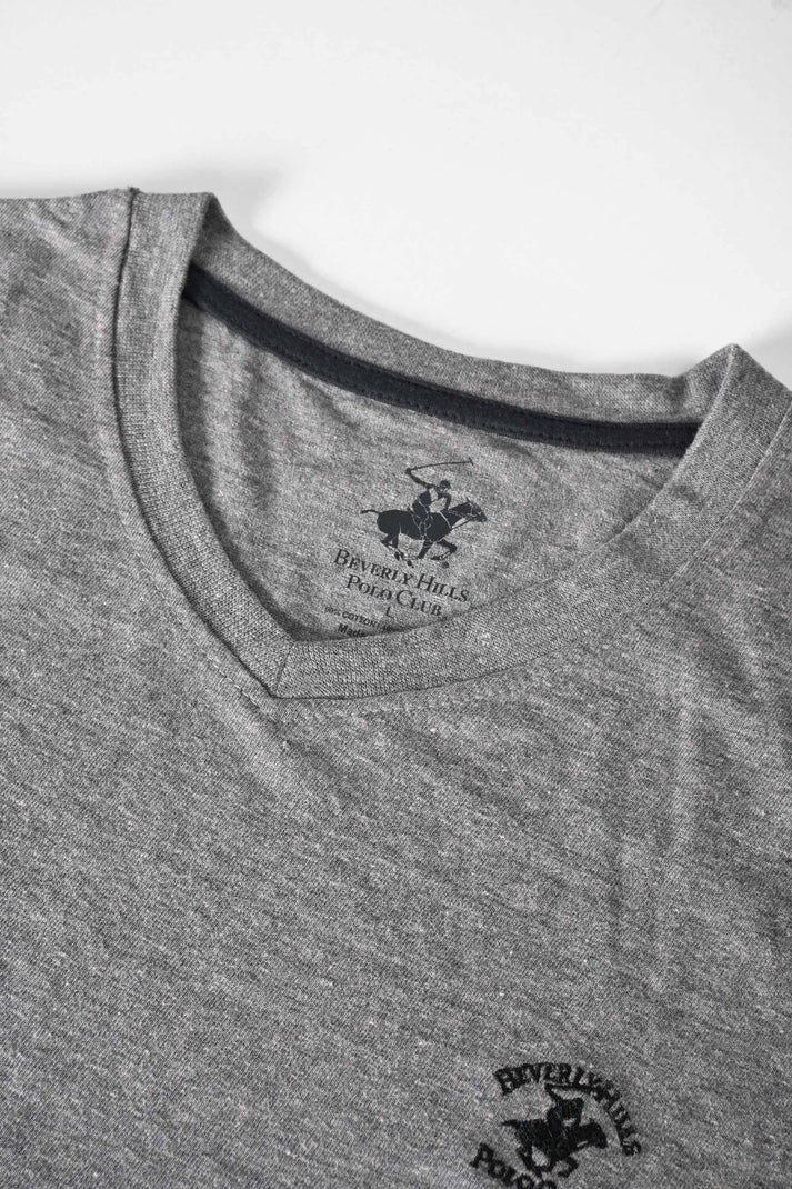 Beverly Hills Men's Polo Club Embroidered V Neck Tee Shirt