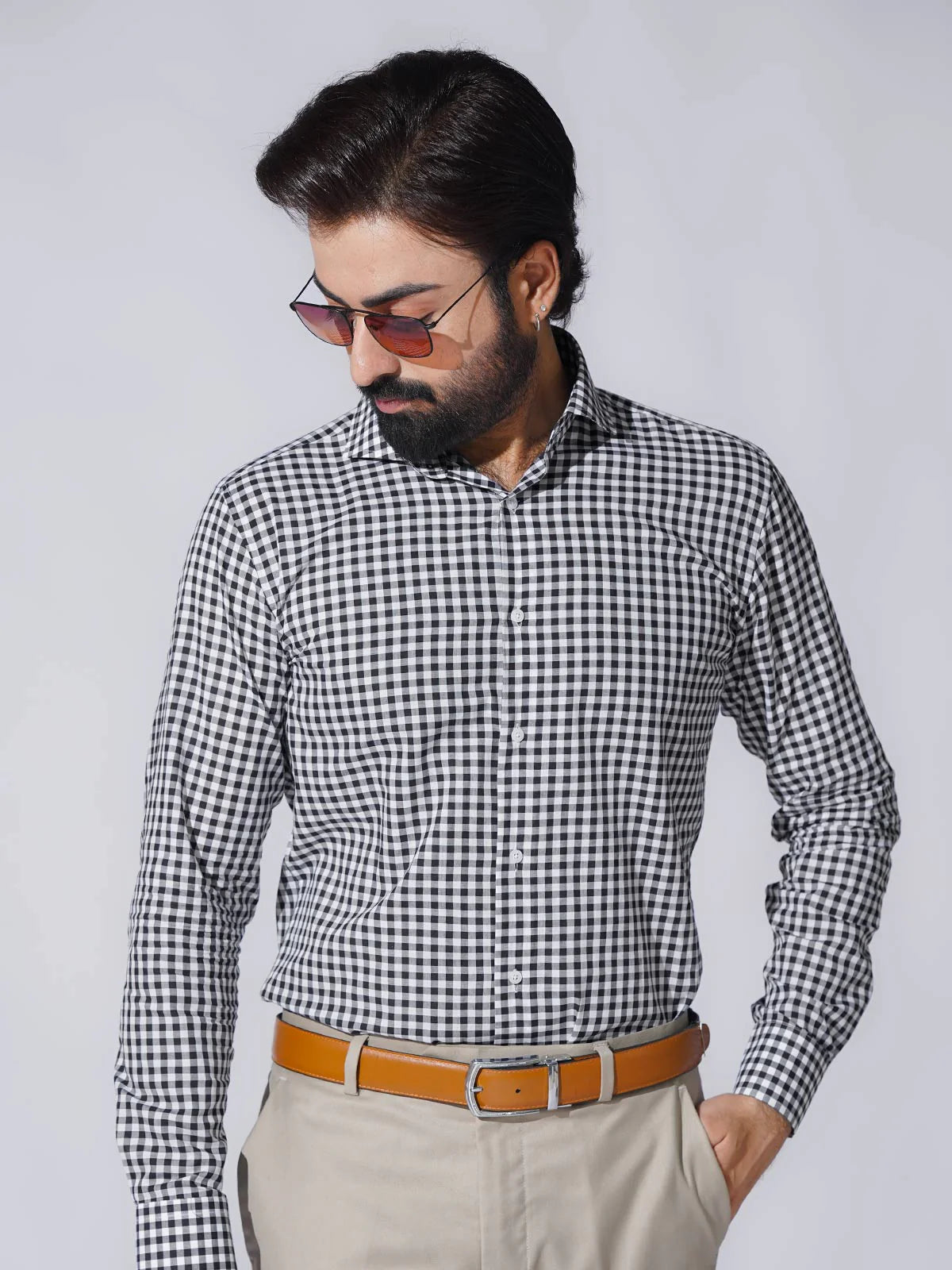 Multicolor Mini-Check Formal Shirt