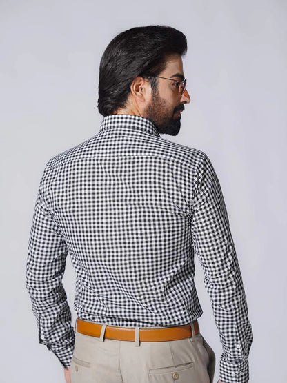 Multicolor Mini-Check Formal Shirt