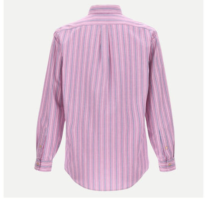 Custom Fit Striped Oxford Shirt | Pink