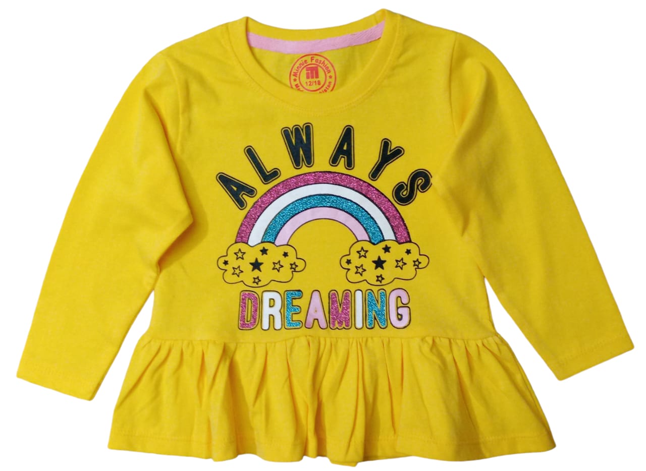 GIRLS COTTON FULL SLEEVES TSHIRT