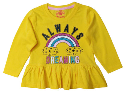GIRLS COTTON FULL SLEEVES TSHIRT