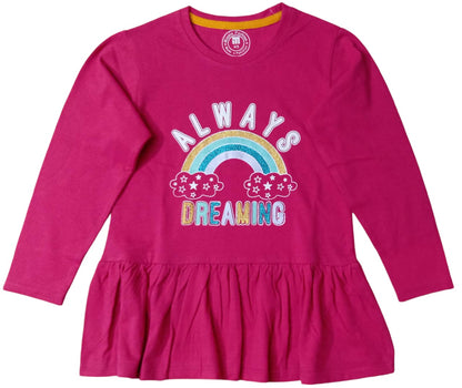GIRLS COTTON FULL SLEEVES TSHIRT
