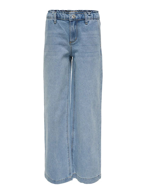 KIDS Blue Commet Wide Leg Elasticated Waist Jeans