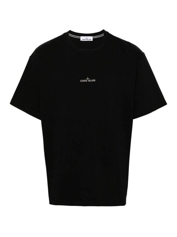 Stone Island Graphic Eight Half-Sleeve T-Shirt - Black