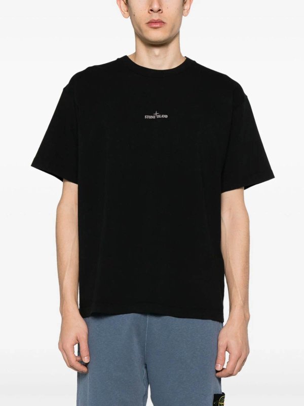 Stone Island Graphic Eight Half-Sleeve T-Shirt - Black
