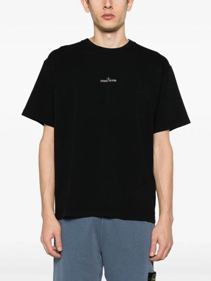 Stone Island Graphic Eight Half-Sleeve T-Shirt - Black
